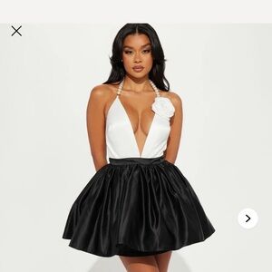 Fashion Nova Black and White Dress